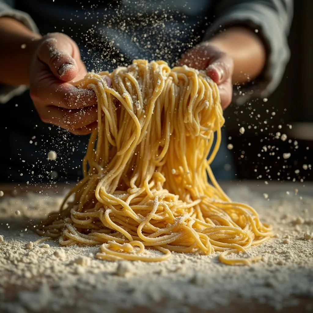 Elaboración artesanal de fideos