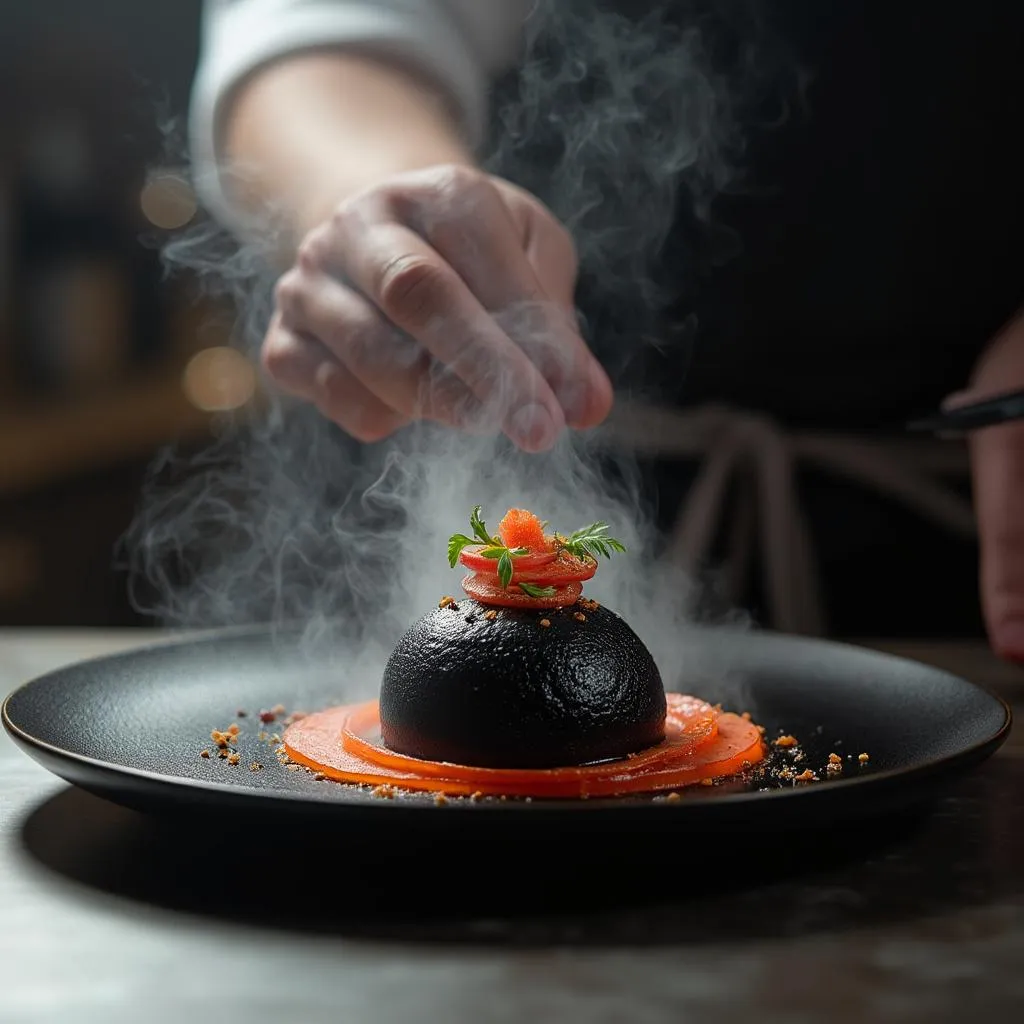 Presentación final del plato de ramen